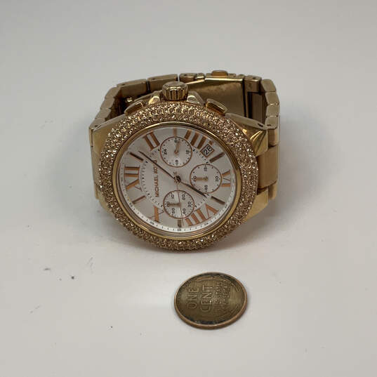 Designer Michael Kors MK-5636 Camille Stainless Steel Analog Wristwatch image number 2