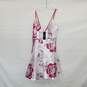 Lulus Pink & Silver Floral Metallic Lined Sleeveless Fit & Flare Dress WM Size M NWT image number 1