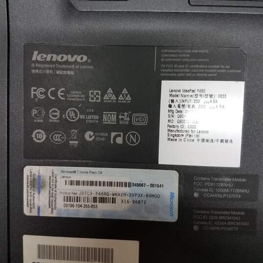 Lenovo IdeaPad Y460 14in Laptop Intel i5-M460 CPU 4GB RAM NO HDD image number 7