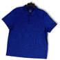 Mens Blue Heather Short Sleeve Stretch Spread Collar Golf Polo Shirt Sz XL image number 1