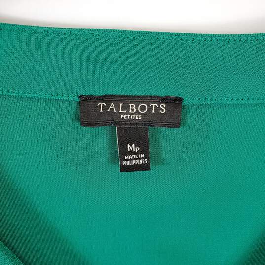 Talbots Women Green Belted Midi Dress M image number 3