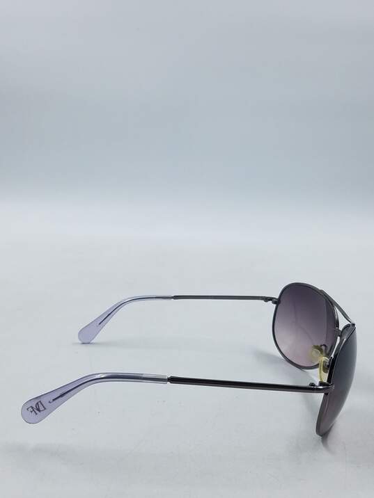 Diane von Furstenberg Gunmetal Aviator Sunglasses image number 5