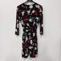 White House Black Market Women's LS Front Tie Floral Print Dress Size 8 image number 2