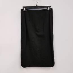 Womens Black Side Zip Knee Length Slit Straight & Pencil Skirt Size 2 alternative image