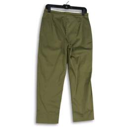 The Limited Mens Green Flat Front Straight Leg Side Zip Ankle Pants Size 10 alternative image