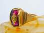 Vintage 1974 10K Yellow Gold Ruby Class Ring 5.0g image number 2