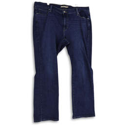 Womens Blue Denim Medium Wash 5-Pocket Design Bootcut Leg Jeans Size 20W