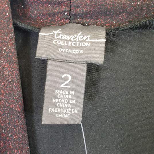 Chico's Travelers Collection Women Multicolor Glitzy Jacket NWT sz 2 image number 3