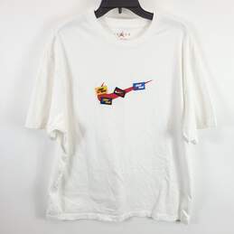 Air Jordan Men White Logo Patch T Shirt XL