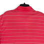 Mens Pink Stripe Short Sleeve Spread Collar Golf Polo Shirt Size XL image number 4