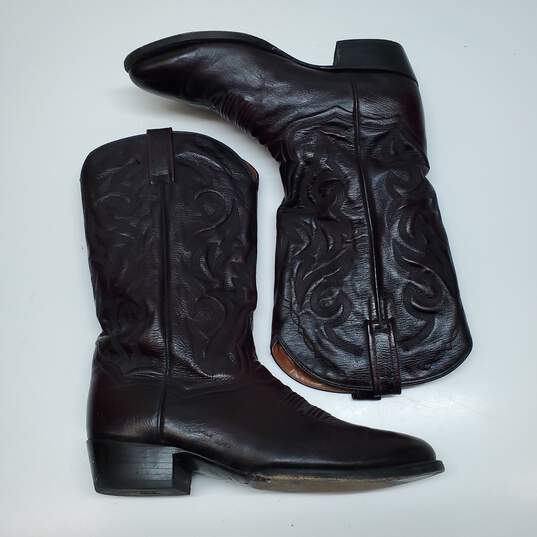 Dan Post Leather Cowboy Boots Size 10 image number 3