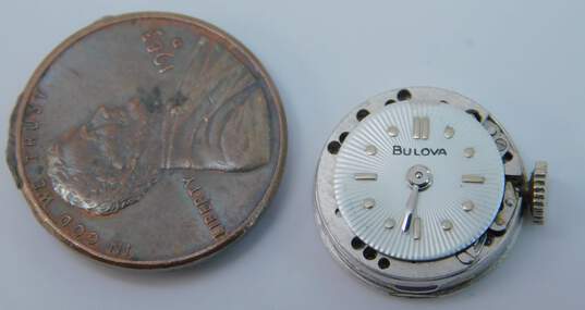 Vintage Ladies Bulova 14K White Gold Case Gold Filled Band 17 Jewels Watch 10.5g image number 6