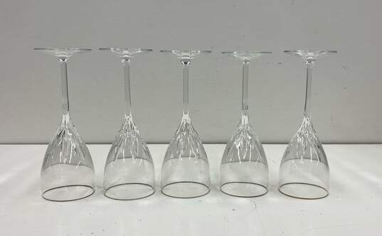 Lenox Stemware Set of 5 Water Goblet Firelight Platinum Beverage Glassware image number 3