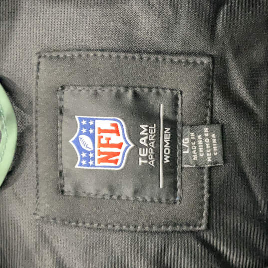 Womens Black Long Sleeve Greenbay Packers Full-Zip Hooded Jacket Size L image number 3