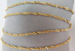 14k Yellow Gold Singapore Chain Necklace 5g alternative image