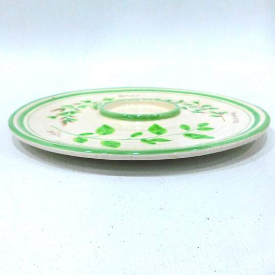 Williams Sonoma Culinary Herb Chip Dip Platter Plate Made In Italy image number 3