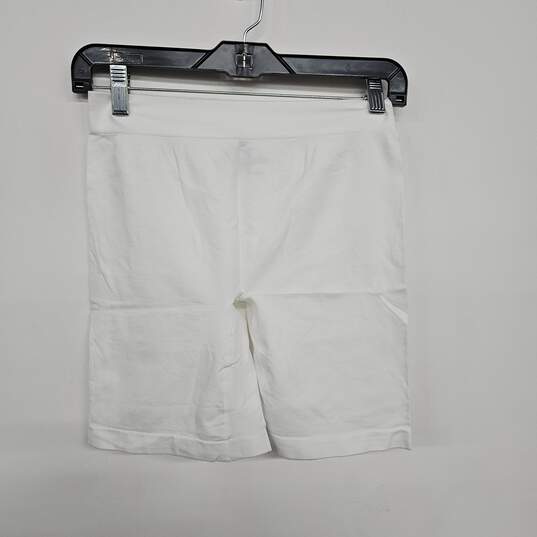 White Biker Shorts image number 1