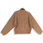 NWT Womens Brown Long Sleeve Button Front Cardigan Sweater Size Large image number 2