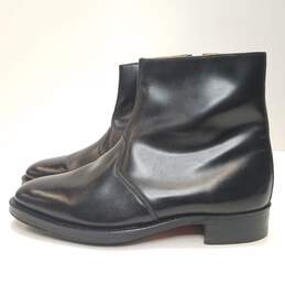 John White Leather Ankle Chelsea Boots Black 7