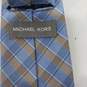 Michael Kors Silk Blend Blue Pattern Tie image number 3