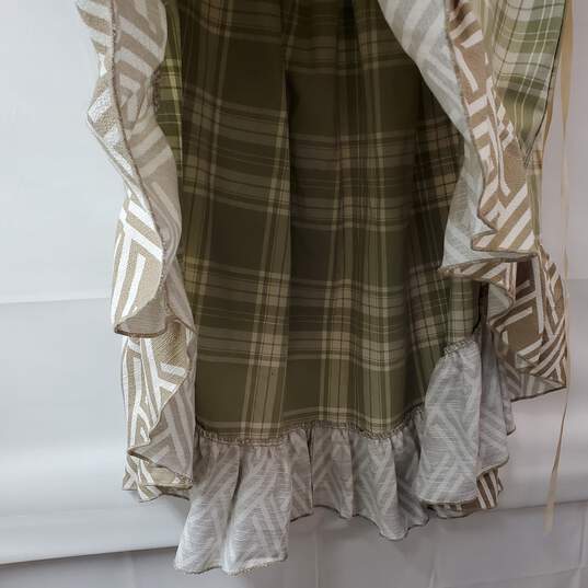 Damsel in this Dress Stagecoach Green & White Plaid Skirt Adjustable Size NWT image number 4