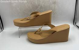 Aldo Womens Brown Wedge Sandals Size 9