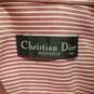 Christian Dior Mens Red White Cotton Striped Long Sleeve Button Up Shirt Size L image number 3