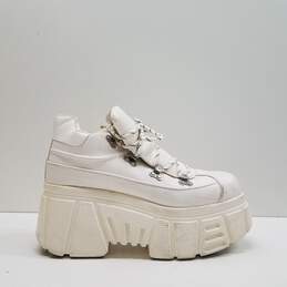 Bershka Sneakers Leather Platforms White 7.5