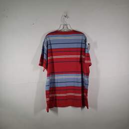 Mens Striped Knitted V-Neck Short Sleeve Pullover T-Shirt Size XXL alternative image