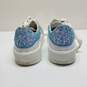 AUTHENTICATED Alexander McQueen White Leather Glitter Embellished Sneakers Size 36.5 image number 3