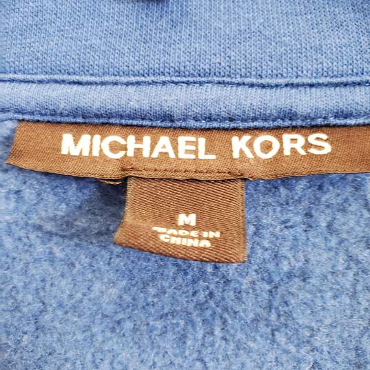 Michael Kors Men Blue Quarter Zip Sweater sz M image number 4