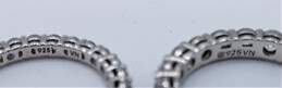 Lot of 2 925 Sterling Silver & Cubic Zirconia Band Rings Size 7 alternative image