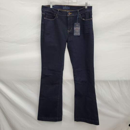 NWT Lucky Brand WM's Dark Wash Blue Wide Flare Jeans Size 12 x 31 image number 1