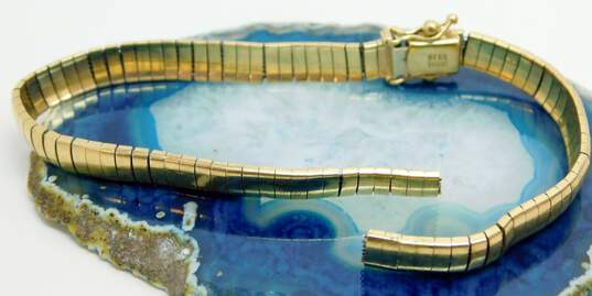 14K Gold Omega Chain Bracelet For Repair 16.5g image number 1