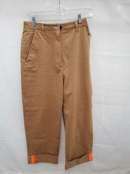 Zara Womens Baggy Wide Leg Relaxed Y2K Chino Pants Size-4 Sz-14inch used