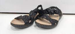 Clarks Women's Black Suede Sandals Size 8.5