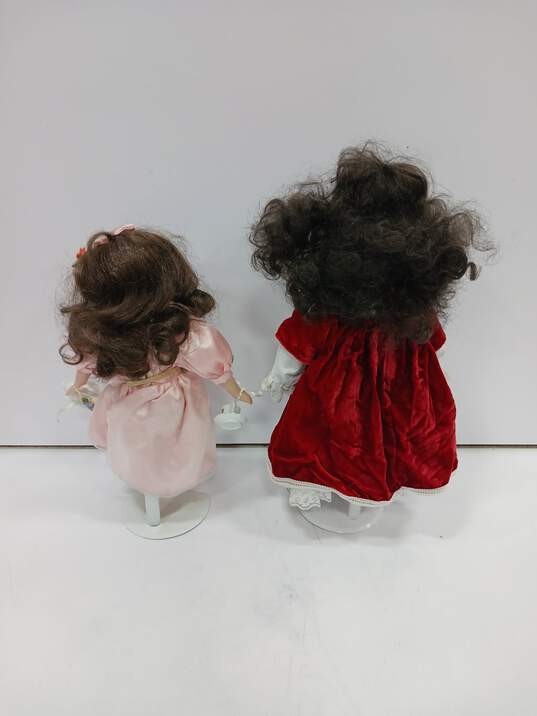 Bundle of 2 Assorted Girl Porcelain Dolls image number 2