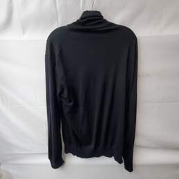 Ermenegildo Zegna Black Cashmere Silk Blend Knit Turtleneck Sweater alternative image