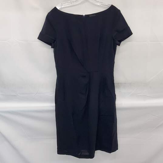 Theory Black Sleeveless Midi Dress Size 12 image number 1