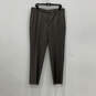 Mens Gray Flat Front Slash Pockets Straight Leg Dress Pants Size 54 R image number 1