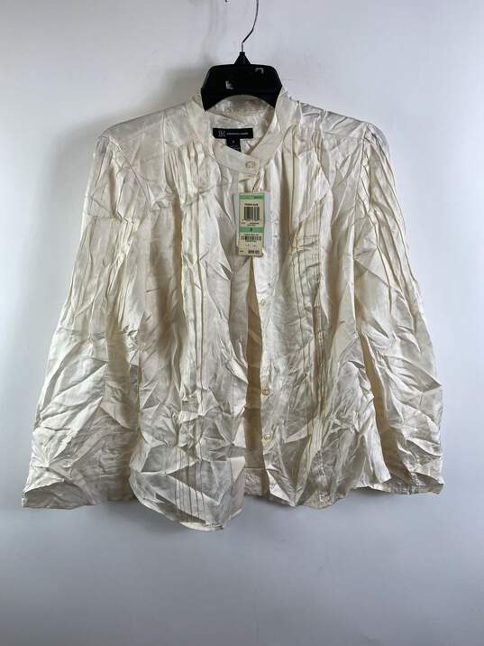 I.N.C International Concepts Women Ivory Blouse 8 NWT image number 1