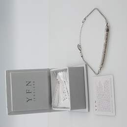 YFN Jewelers Boxed 925 Silver ID Bracelet Chain 10in Engraved 7.42g alternative image