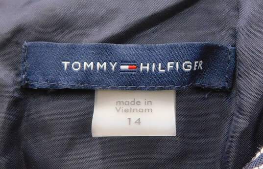 Tommy Hilfiger Women's Sleeveless Blue Patterned Dress Size 14 image number 2