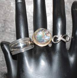 Assortment of 3 Sterling Silver Rings (Sizes 6.25 - 8.5) - 14.2g