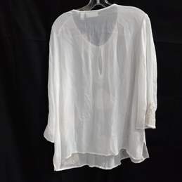 Chico's Metallic Embroidered Blouse Top Size 2 - NWT alternative image