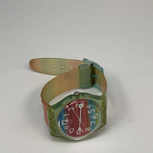 Designer Swatch Swiss Rainbow Round Dial Adjustable Strap Analog Wristwatch image number 2