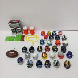 Lot of Miniature Football Helmets & Accessories Bundle
