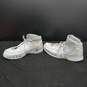 Nike Elite Men's White Leather High-Top Sneakers Size 14 image number 2