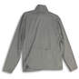 Mens Gray Embroidered Long Sleeve Full Zip Activewear Jacket Size Medium image number 2
