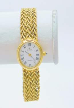 Ladies 14K Yellow Gold Cyma Swiss Quartz Rope Chain Wrist Watch 27.3g